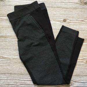 Loft | Skinny Black and Grey Paneled Ponte Pant